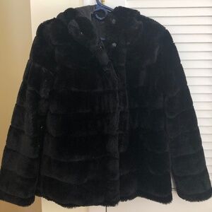 CHRISTIAN SIRIANO FAUX FUR COAT WITH BUTTONS SMALL